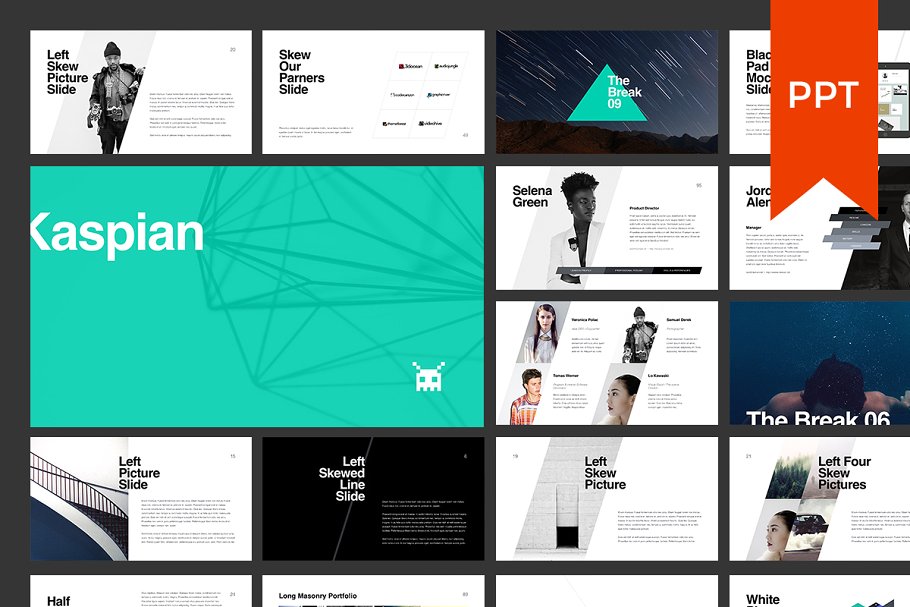 100+页高清 PPT 幻灯片模板 KASPIAN PowerPoint Presentation插图