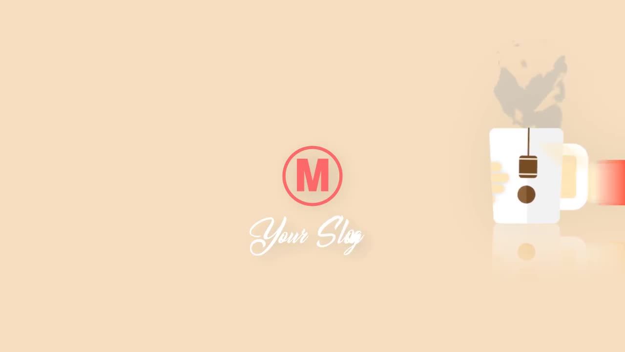 热气腾腾的咖啡杯动态logo展示素材库精选AE模板