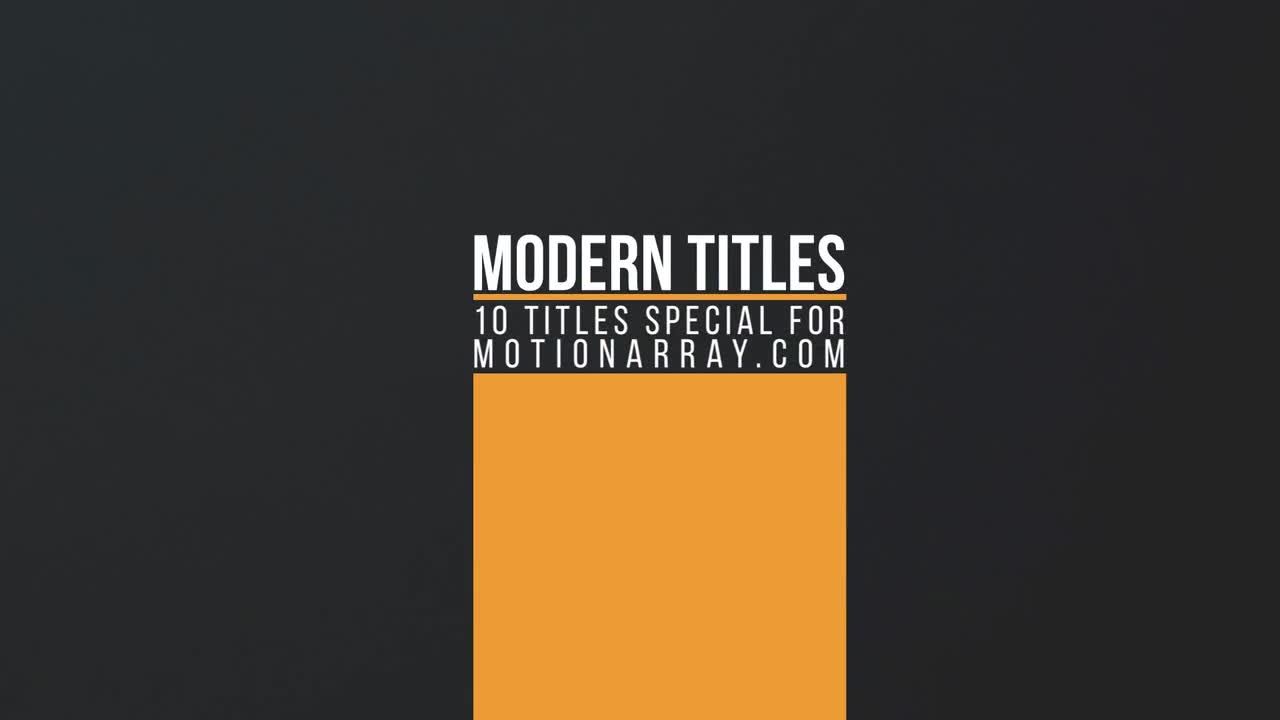 10个简单的创意标题素材库精选AE模板