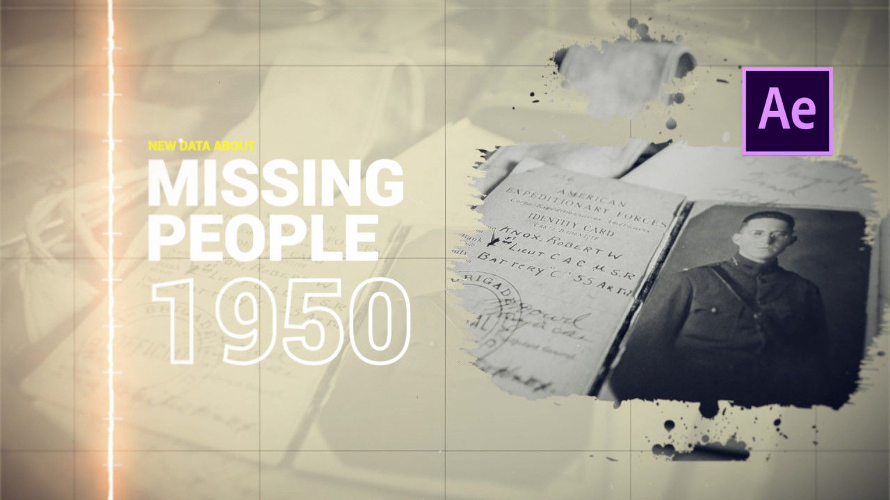 刻录历史幻灯片素材库精选AE模板