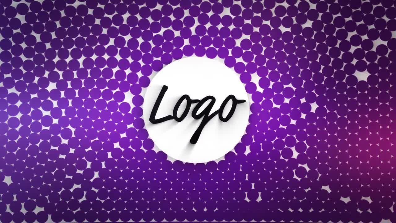 彩色小球围绕Logo演绎动画素材库精选AE模板