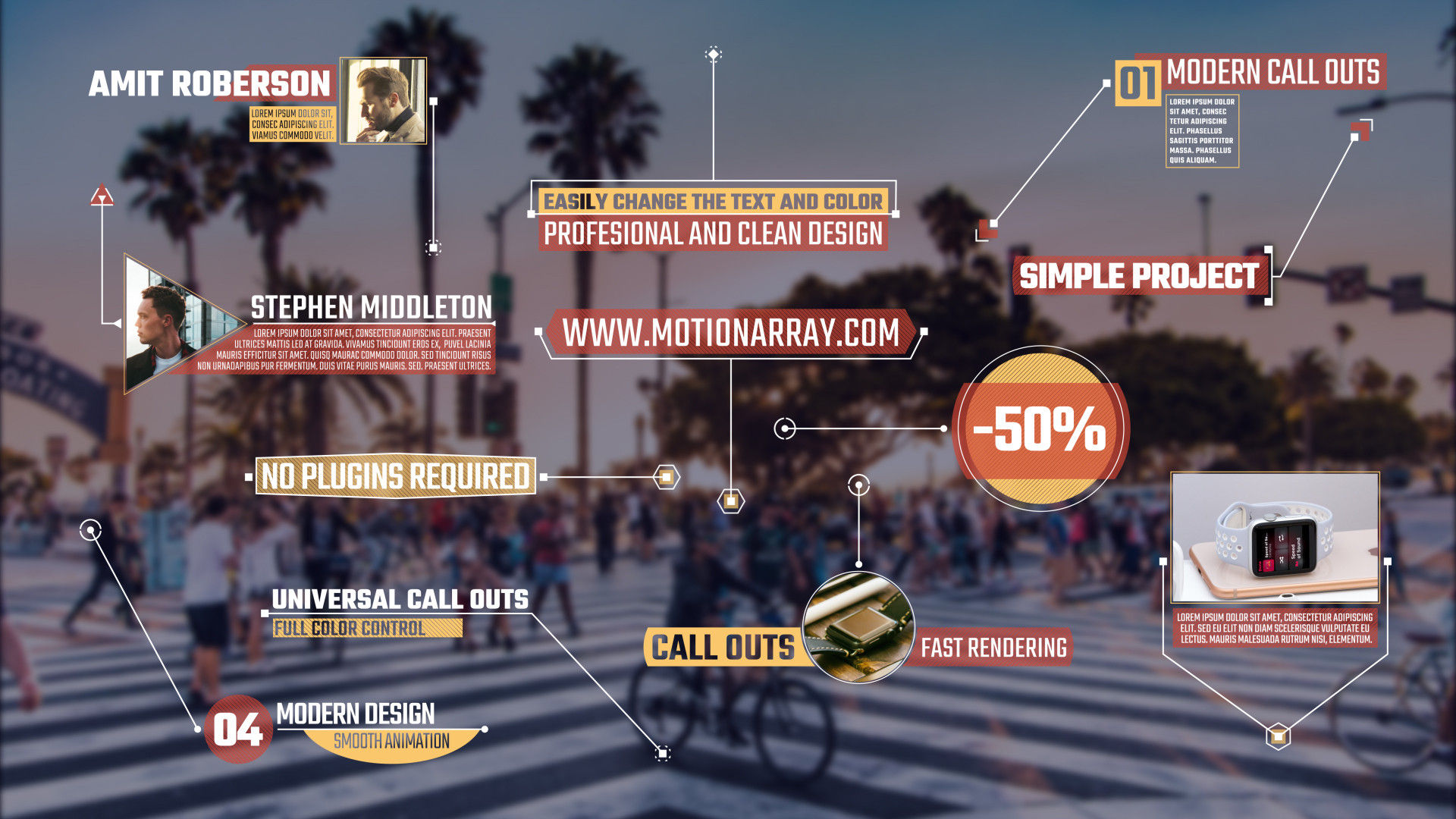 12个专业的现代业务展示呼出标题