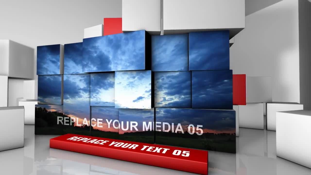 优雅的3D盒子场景动画素材库精选AE模板