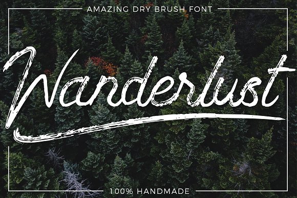 Wanderlust – Dry brush font插图