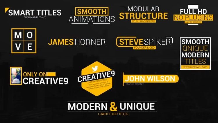 平滑效果标题ae模板