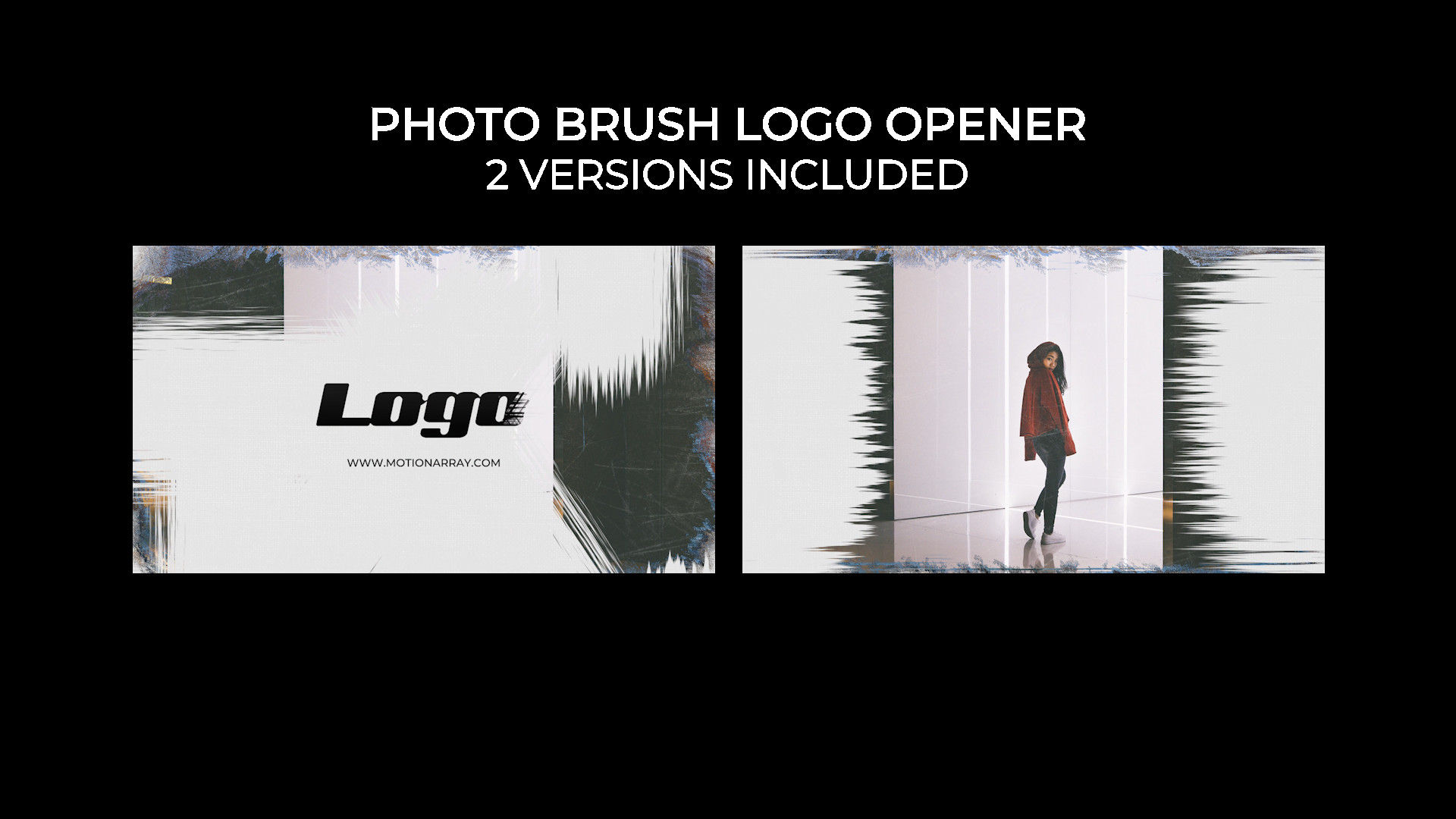 创意笔刷笔触过渡效果动画幻灯片素材库精选pr模板