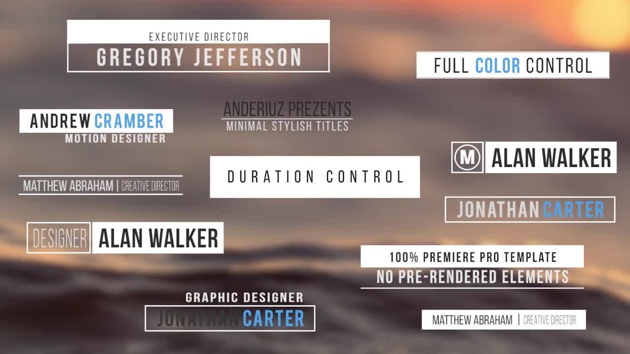 12个简洁干净动画标题素材库推荐PR模板