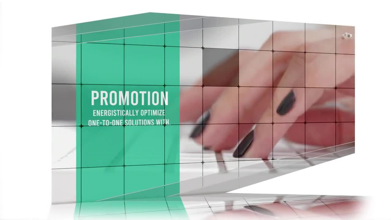 纯净酷炫的3D视频和文本显示设计素材库精选pr模板