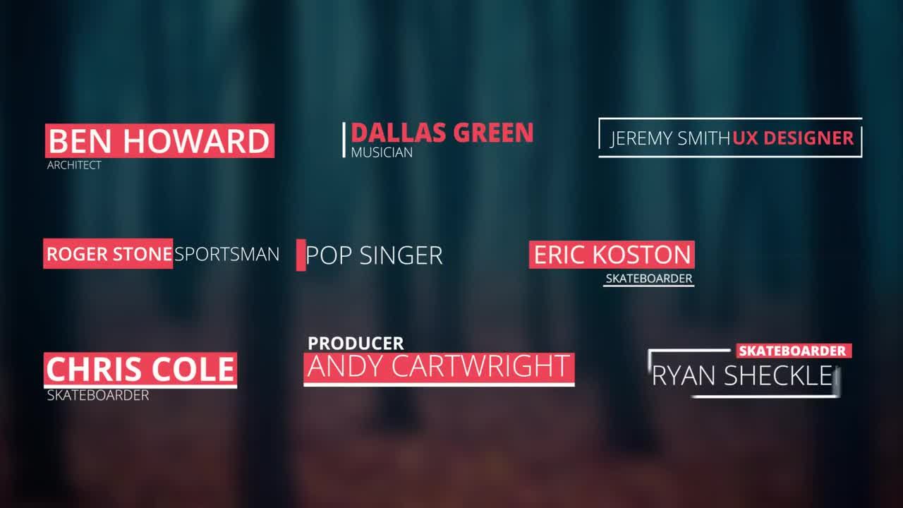 10个独特设计和动画下三分之一素材库精选AE模板