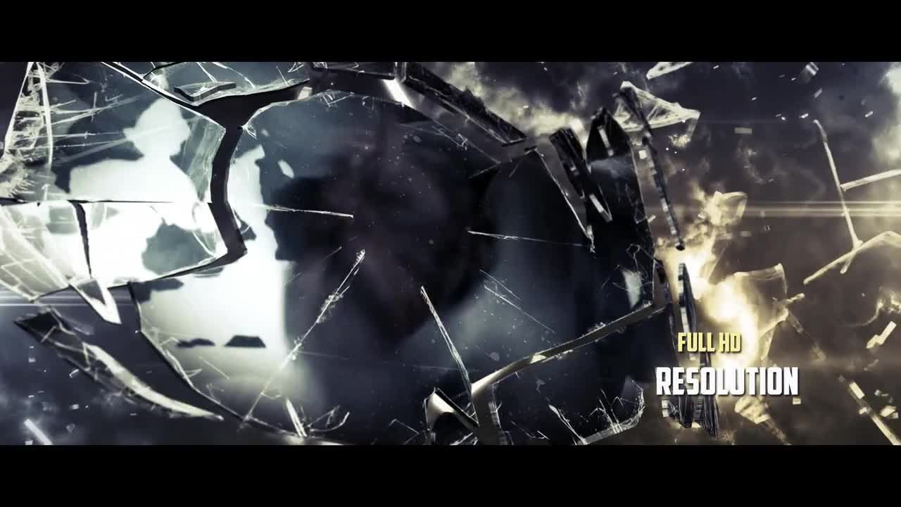 破碎效果电影预告素材库精选AE模板