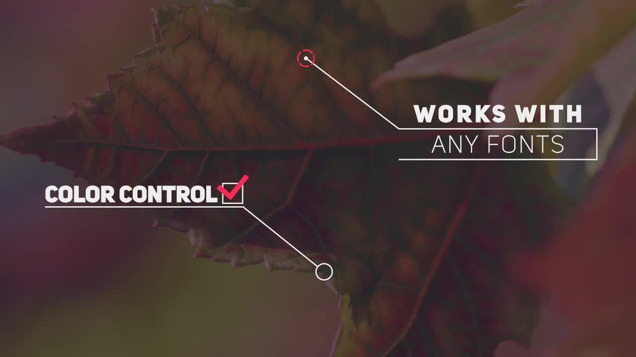 20个整洁有序的电影标注标题素材库精选AE模板