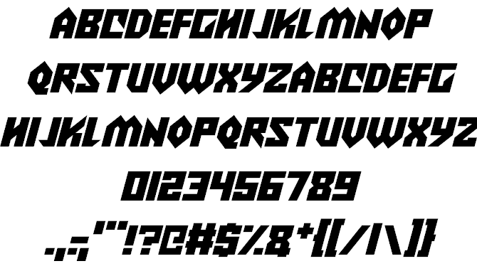 Alien Wars font插图2