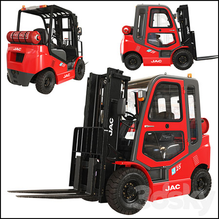Fork lift truck JAC CPCD 25叉车素材之家精选3D模型