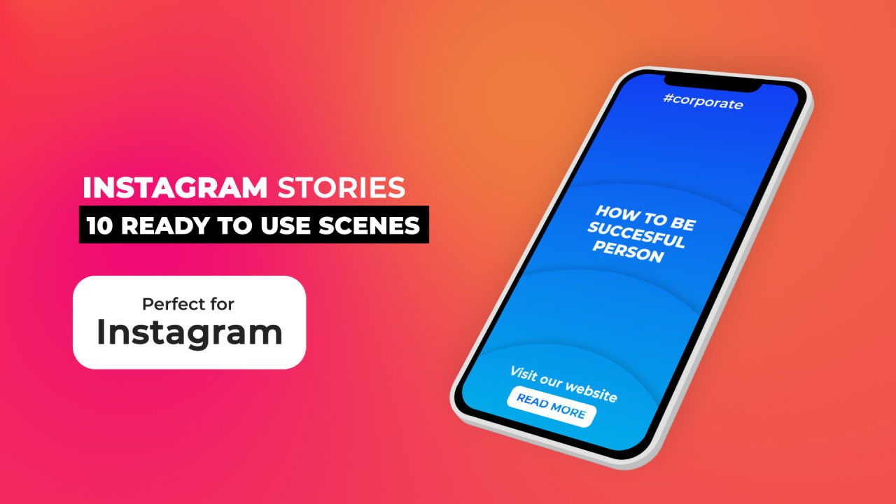 10个Instagram故事包照片展示素材库精选AE模板