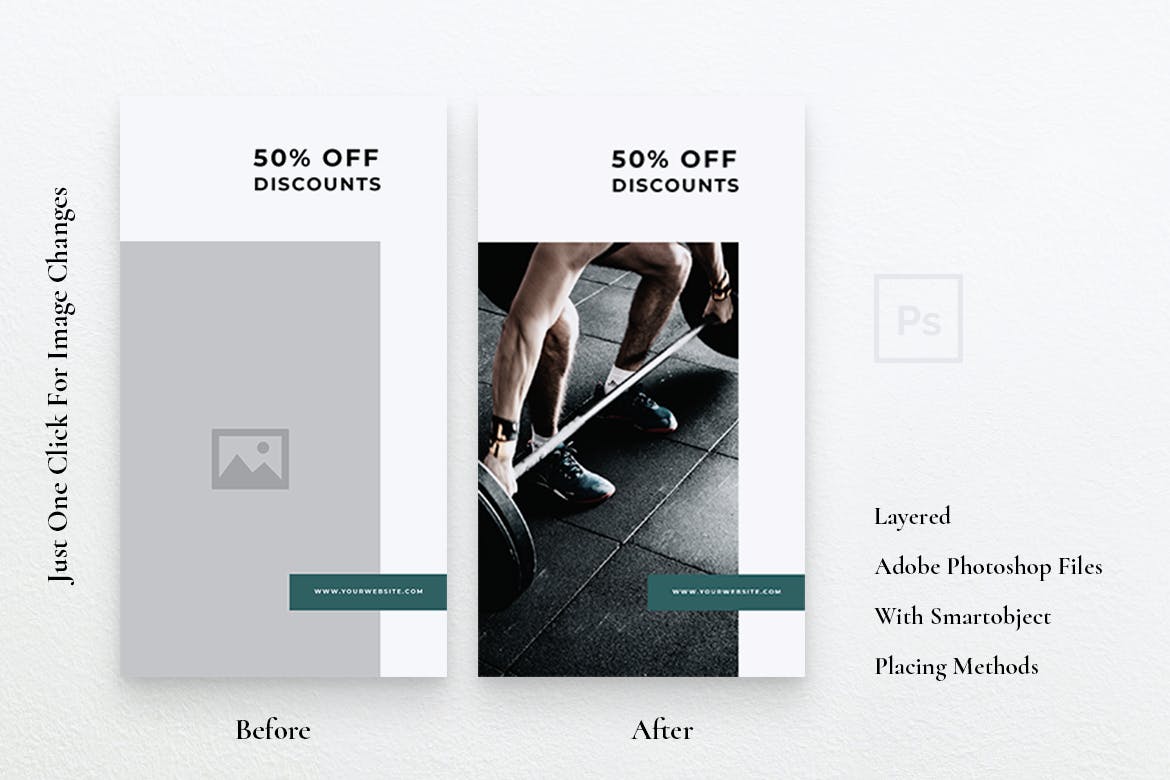 健身运动品牌故事Instagram社交设计素材 FITZ Gym & Fitness Instagram Stories插图(3)