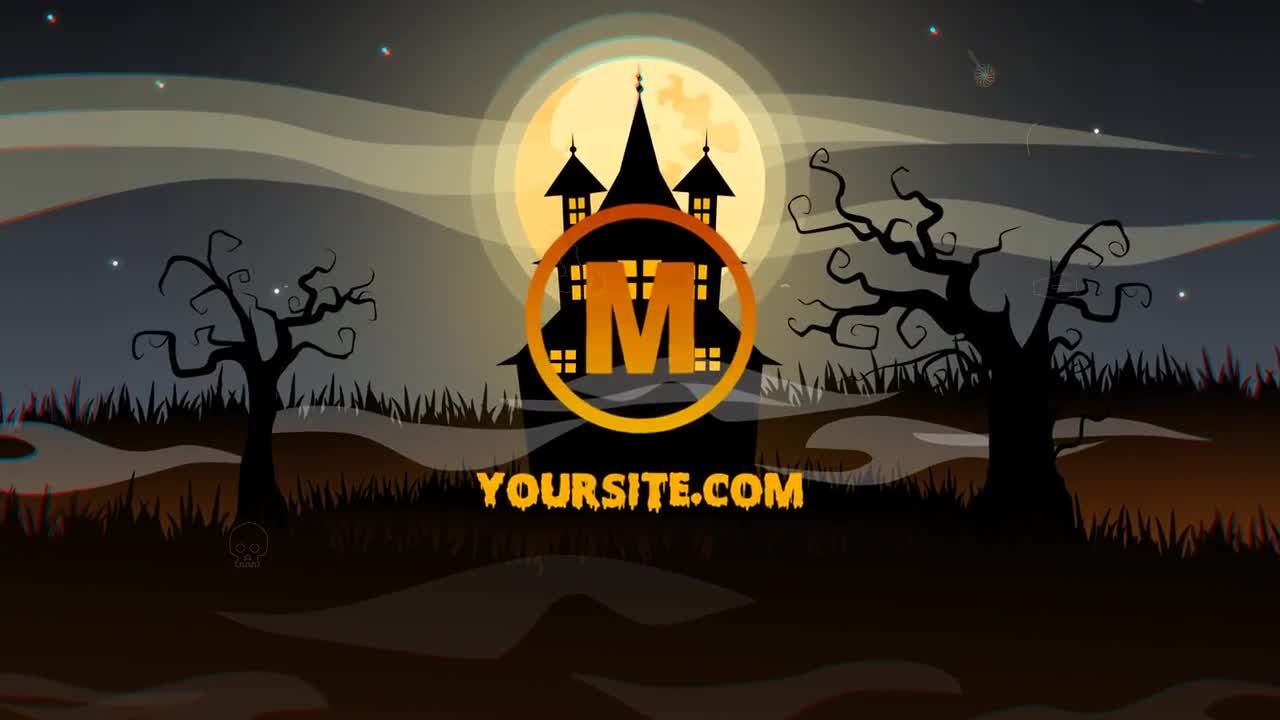 万圣节揭幕战鬼屋显示徽标素材库精选AE模板