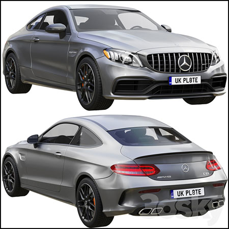 梅赛德斯·奔驰C63 Coupe 2020pr汽车素材之家精选3D模型