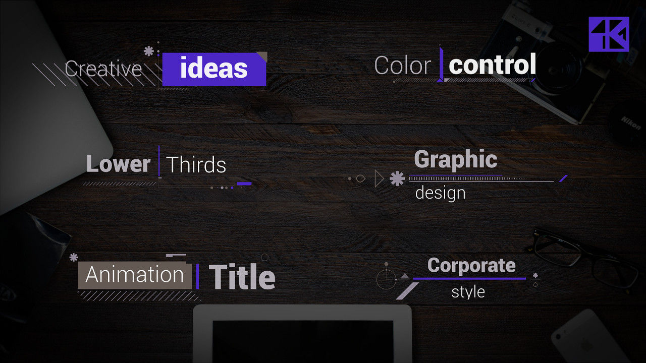 一个很棒的企业标题素材库精选AE模板