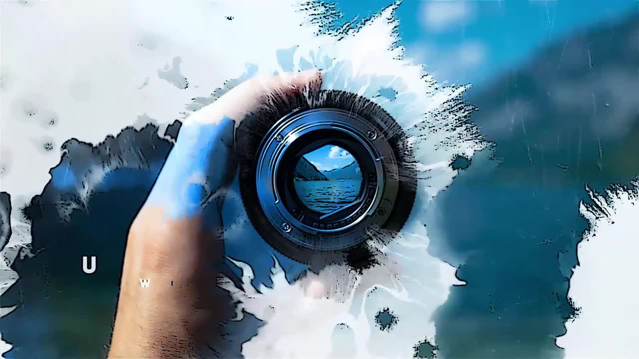 艺术性墨水幻灯片素材库精选AE模板