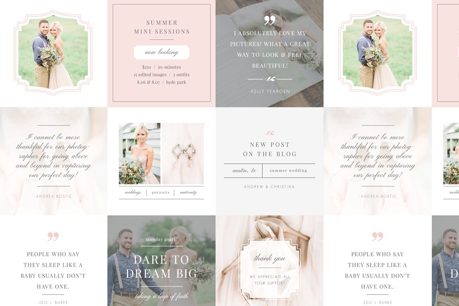 社交平台 Instagram 插图配图设计模板素材库精选 Social Media Templates – Instagram插图(2)