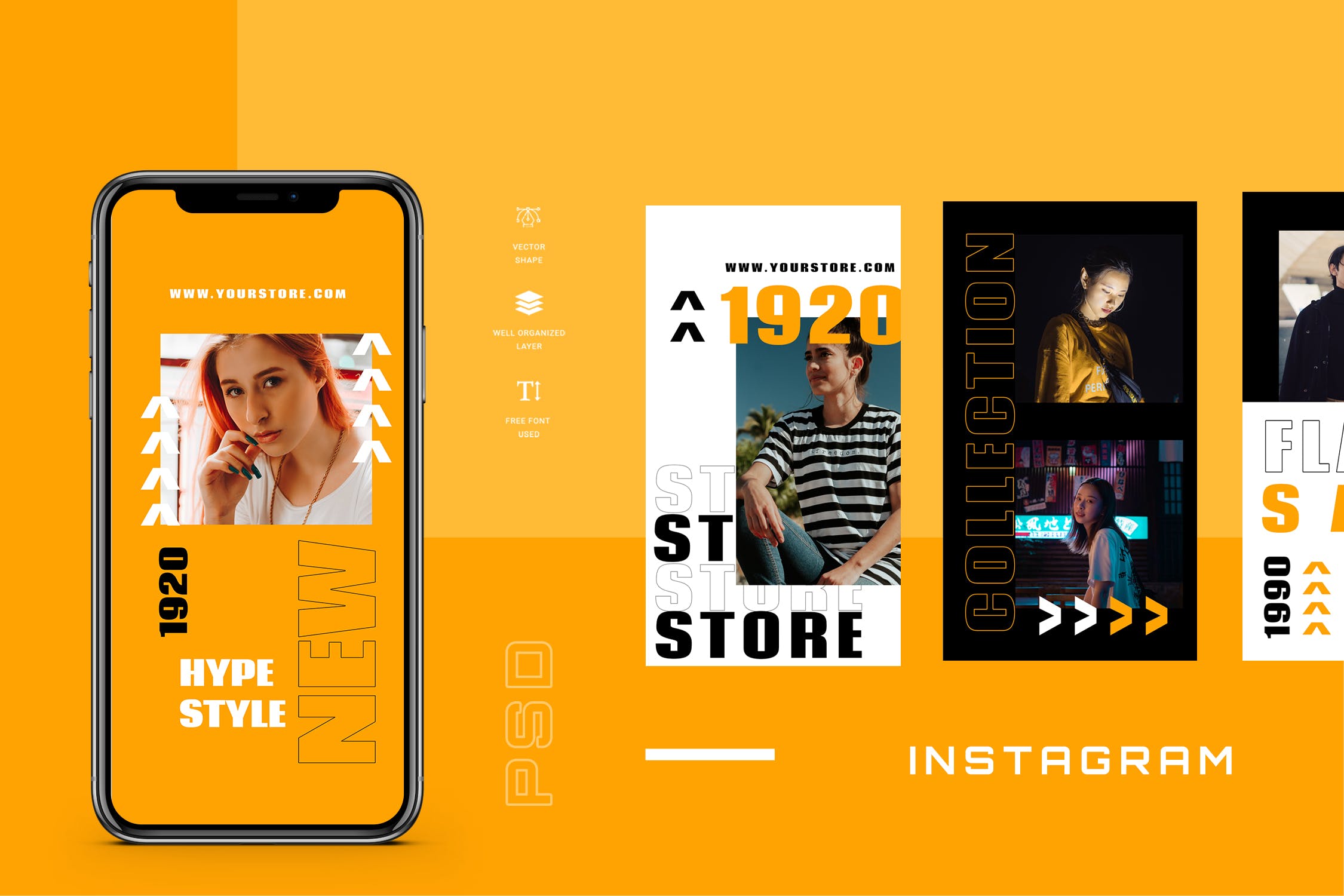 Instagram社交平台高端品牌故事推广设计模板素材库精选 Sixten – Instagram Stories – Social Media Kit插图