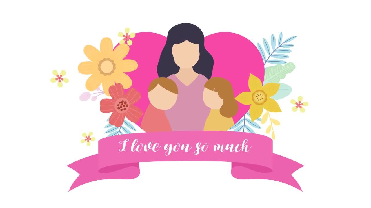 母亲节动画宣传片ae模板