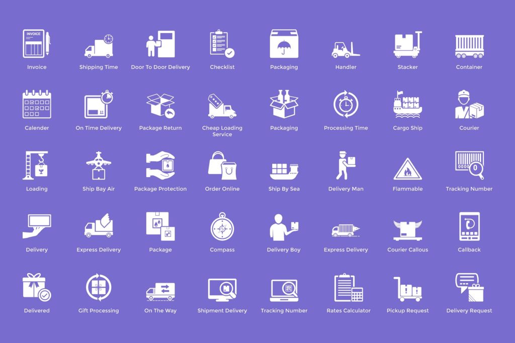 192枚物流行业矢量图标合集[AI，EPS，JPG，PSD，CSH，SVG，PNG]插图(3)