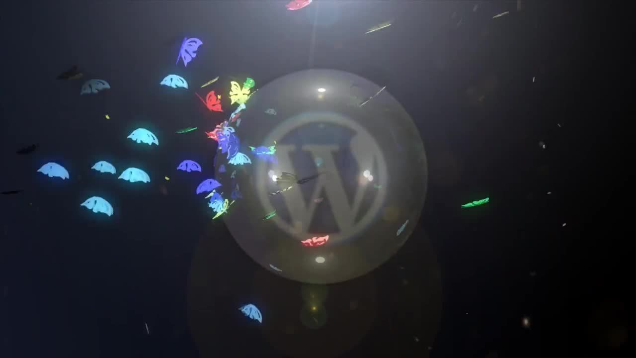 美丽的蝴蝶Logo显示素材库精选AE模板