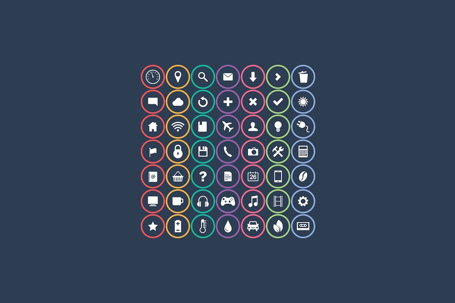 扁平风格矢量图标 Flat Icon Set插图(1)