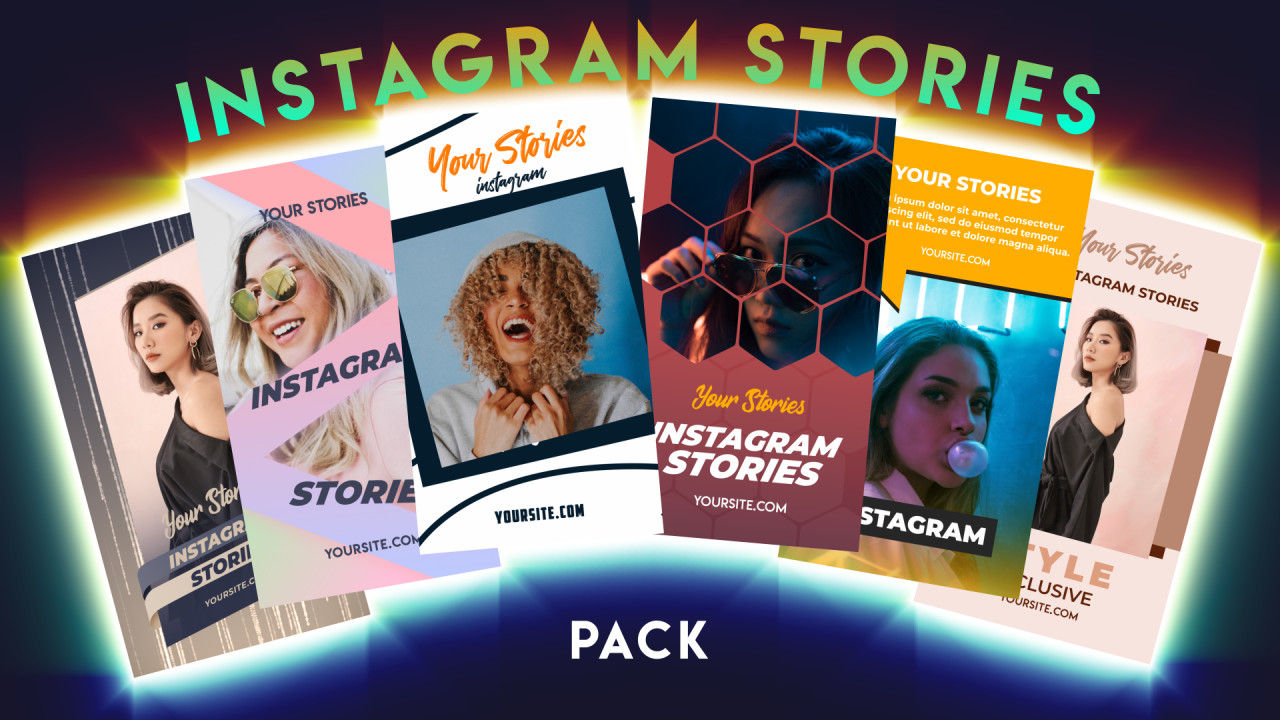 Instagram故事包推广介绍素材库精选AE模板