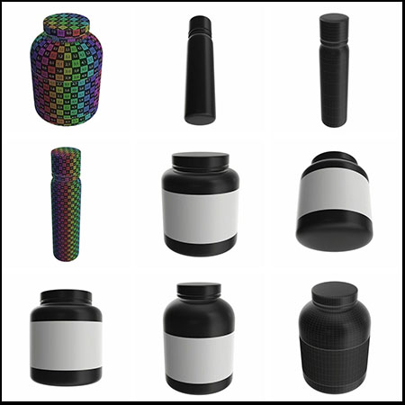 瓶子容器药瓶样机素材之家精选3D模型