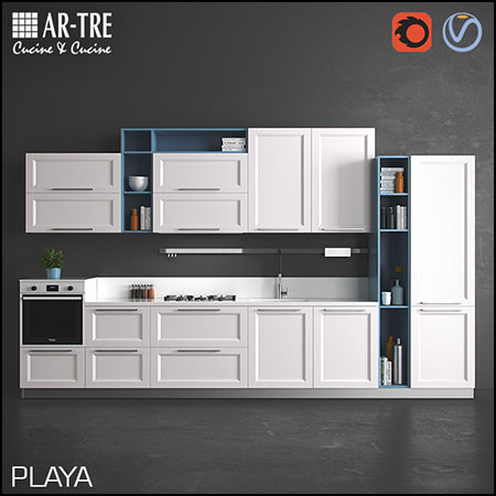 PLAYA by AR-TRE现代厨房橱柜素材之家精选3D模型