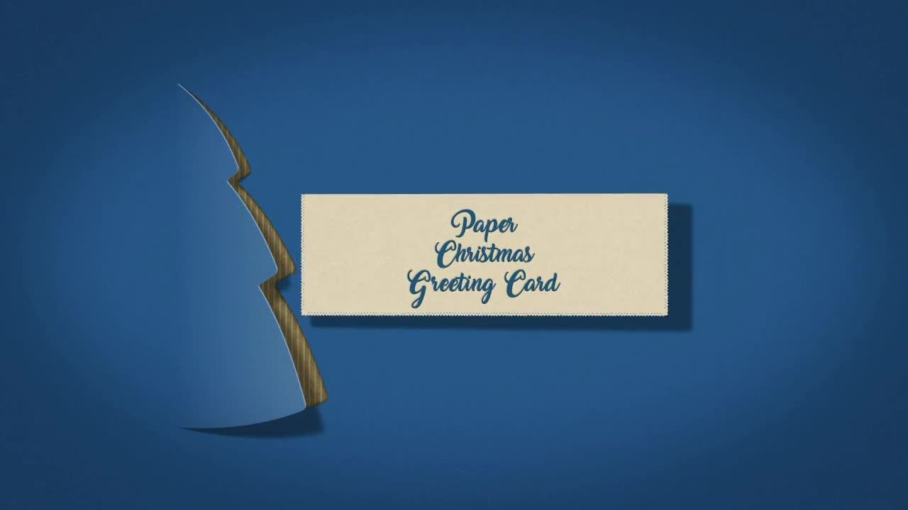 纸质圣诞贺卡制作素材库精选AE模板