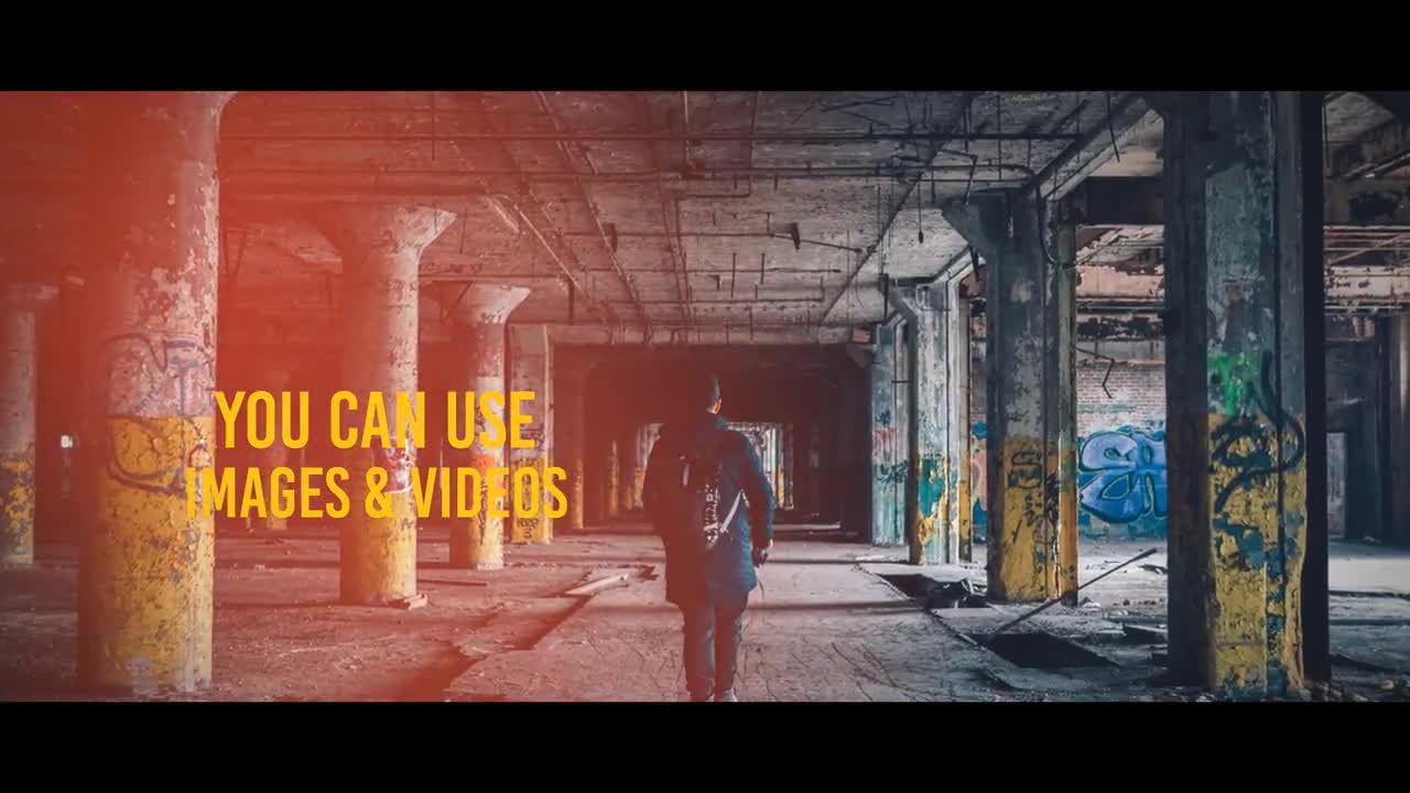 充满能量的动态城市文本动画素材库精选AE模板