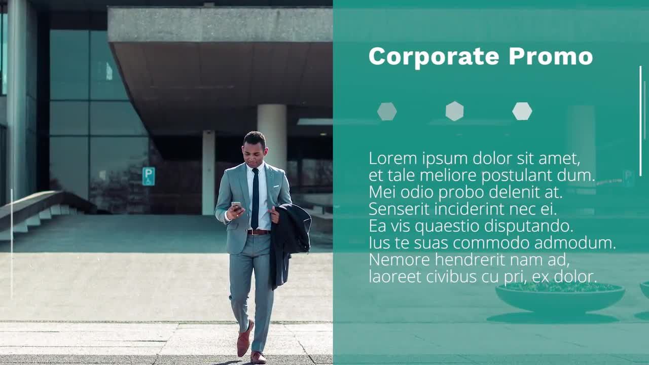 多边形企业幻灯片素材库精选pr模板