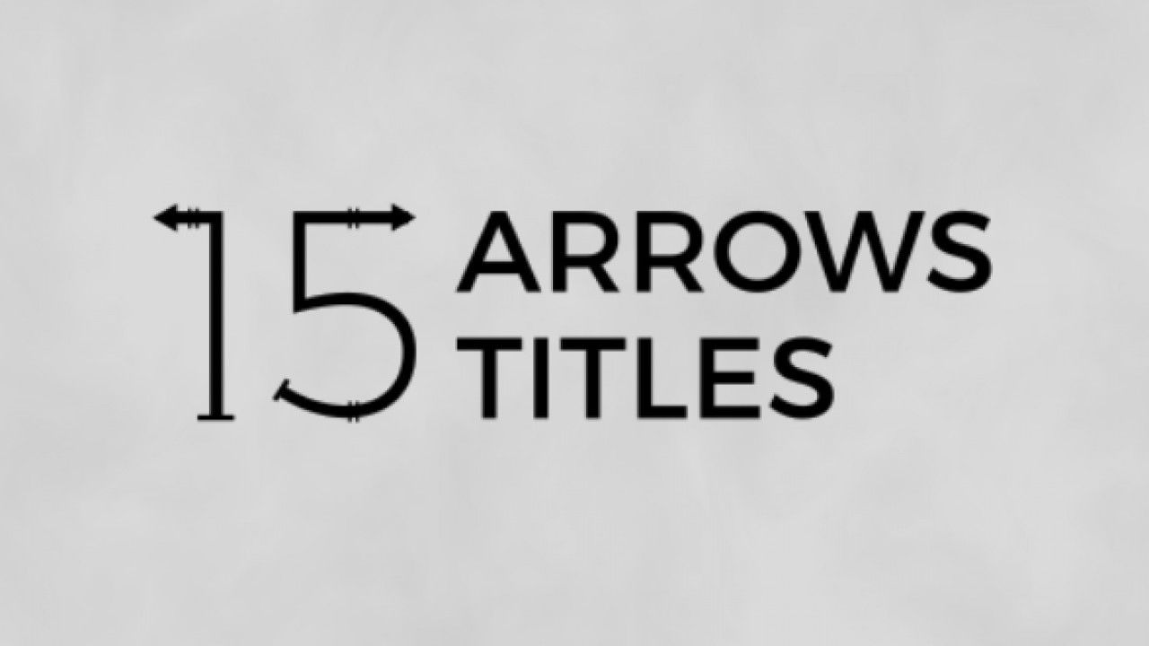 15个酷炫的箭头效果全屏标题动画素材库精选AE模板