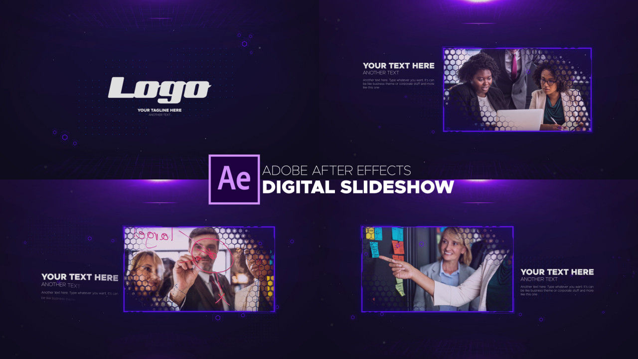 多功能数字幻灯片素材库精选AE模板