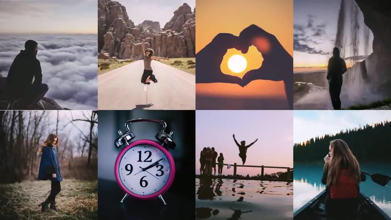 旅行多张照片标志素材库精选AE模板