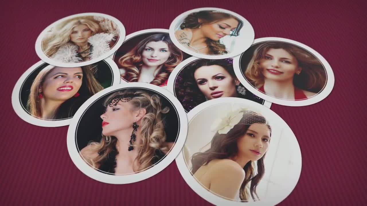 滚动效果的家庭照片展示素材库精选AE模板