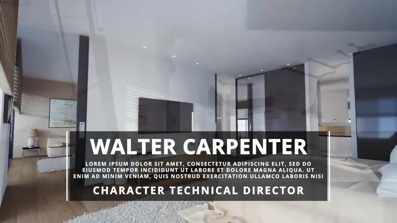 全屏幕动画下三分之一的大文字标题素材库精选AE模板