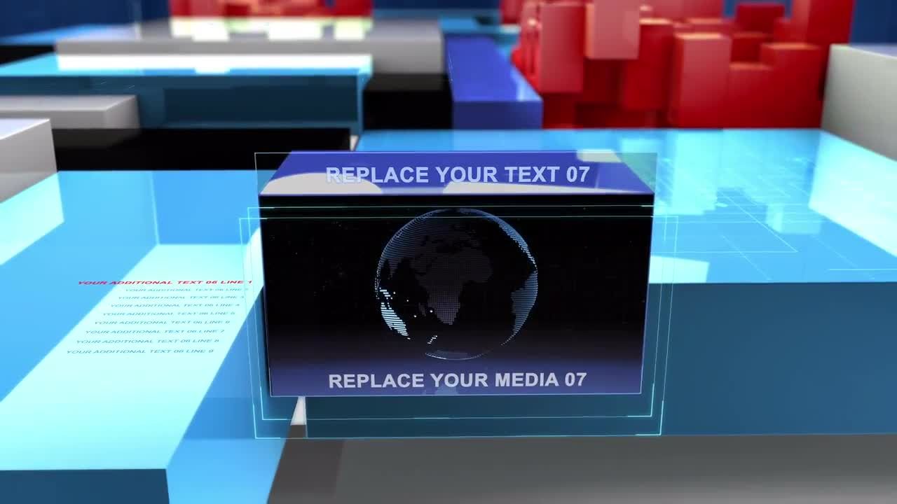 高科技立方体演示效果素材库精选AE模板