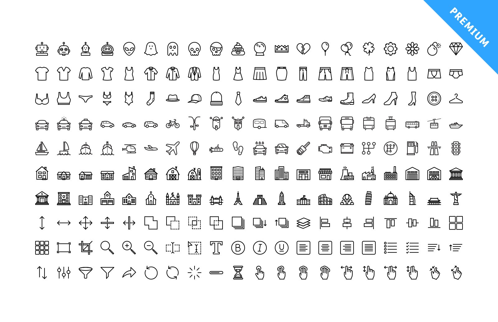 APP UI 设计必备图标集 640 Vector Line App Icons插图(2)