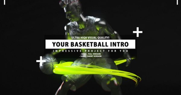 篮球体育节目开场素材库精选AE模板 Your Basketball Intro