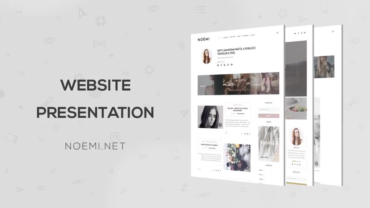 简洁清晰的网站展示宣传片头素材库精选AE模板