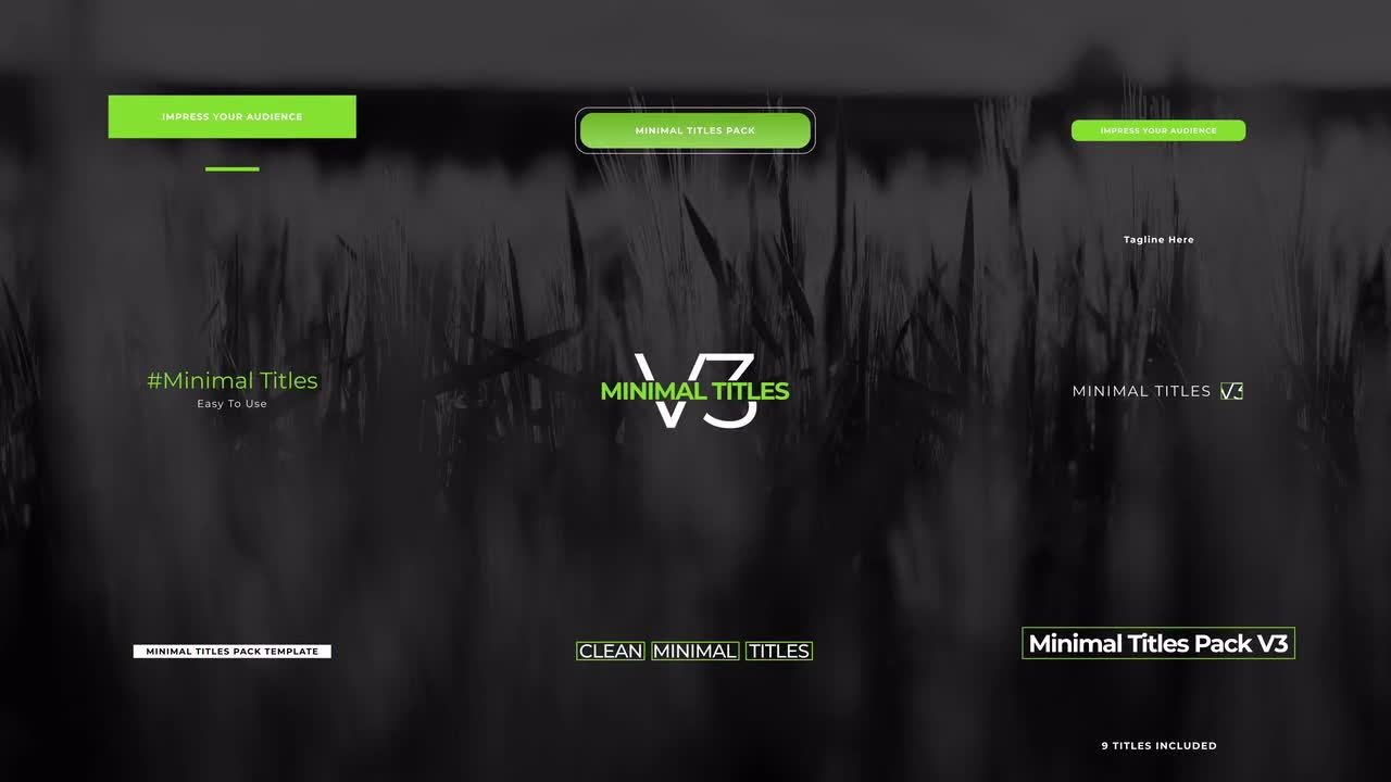 最小标题包标题动画素材库精选AE模板