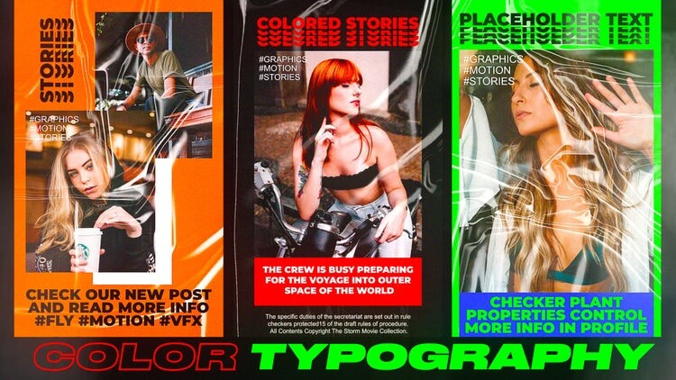 彩色版式故事动画素材库精选AE模板