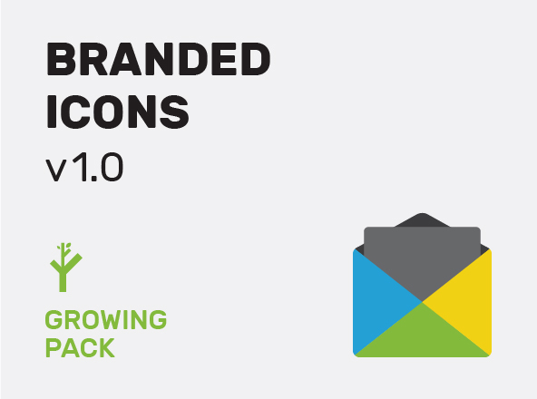 可自定义品牌颜色网页&amp;图形设计彩色矢量素材库精选图标 Branded Color Icons