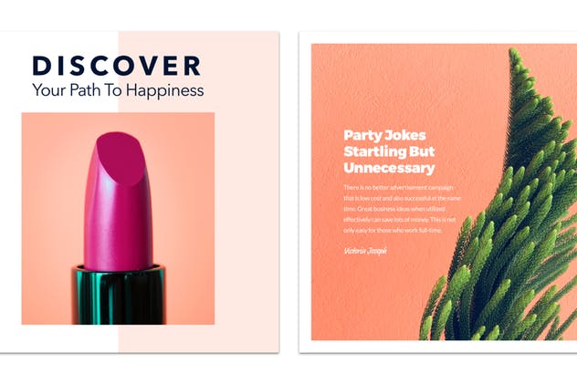 Instagram社交媒体新媒体适用Banner素材库精选广告模板 Instagram Banners Pack 1插图(1)