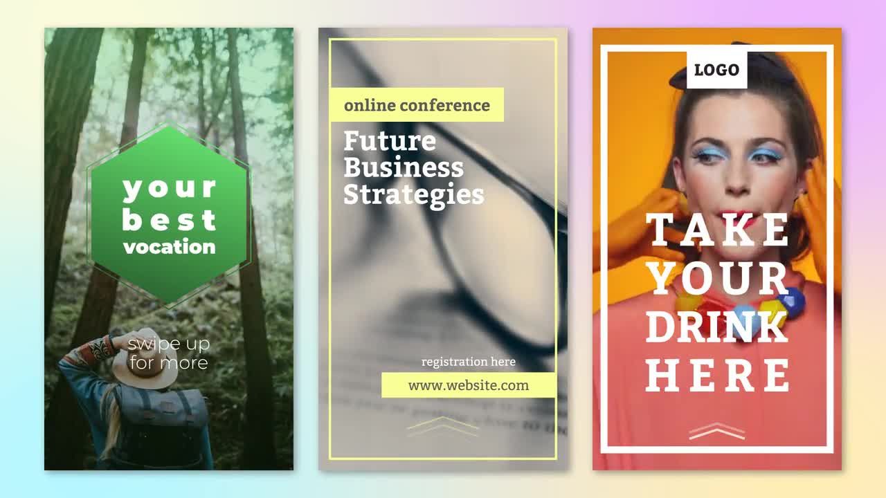 12个最新的Instagram故事素材库精选AE模板