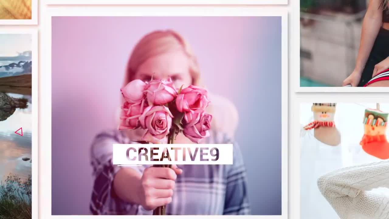 现代优雅的幻灯片平缓过渡效果展示素材库精选AE模板